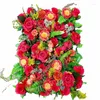 Décoration de fête de haute qualité Simulation fleur mur pivoine Rose hortensia panneau de soie artificielle pour fond de mariage PropsParty