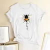 T-shirt imprimé abeille pour femmes, vêtements d'été, graphique, esthétique, à la mode, haut Harajuku, Camiseta Mujer Verano, 220628