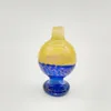 DPGCC005 American Colored Glass Smoking Ball Carb Cap With Bubbles Golden Fumed Design For Fitting Nail