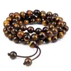 Perles Brins 8mm Oeil De Tigre Perles De Prière Bracelet Charme Bouddha Mala Méditation Collier Pour Femmes Hommes Pierre Naturelle Yoga Bijoux Cadeau Lars2