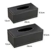 PU Leather Tissue Box Paper Holder Rectangular Napkin Home Kitchen Organization Supplies Anti moisture 220523