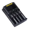 Nitecore UM4 Bateria Ładowarka Inteligentne obwody Globalne ubezpieczenie Li-Ion 18650 21700 26650 LCD Baterie ładowarki A30260F