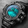 손목 시계 Coobos LED 빛나는 패션 스포츠 휘트니스 방수 디지털 시계 남자 날짜 육군 군사 시계 Relojes Para Hombre