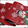 Bordslöpare dukar hem textilier trädgård bomull linne juldekor med flagg tofs bordduk vin set el födelsedagsfest dekoration 33