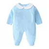 Neugeborene Baby Jungen Mädchen Kleidung Luxus Brief 100 Baumwolle Langarm Overalls Säuglingsspiel Lässige Baby Kleidung Sets27463599745