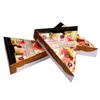 Scatole di carta per cono di pizza in cartone Dimensioni personalizzate e stampa del logo per pizza a cono Pizze rivestite in cartone ondulato design della scatola per pizza a fetta triangolare rotonda