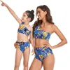 Family Matching Swimwear Mother Daughter Taseel Bikini Bathing Suit Brachwear Swimwear Family Matching Outfits Mom Kids Swimsuit 220531