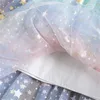 Платья летней девочки Rainbow Star Organza кружевая рукавица детская юбка принцесса детская одежда 39dx e3