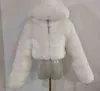 Fur autumn and winter new faux fur European and American warm hooded fur coat women T220716