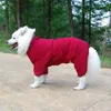 Dog Apparel Fashion Big Raincoat Samoyed Golden Hair Labrador Medium Large All-inclusive Four-legged Pet Waterproof Poncho