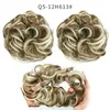 Gemengde kleur synthetisch haar chignon bunelastische haar scrunchies haarstukken extensies