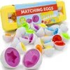 Intelligens Toys Recognition Cognitive Wisdom Matchning Egg Digital Fruit Dinosaur Egg Car Cognition Eggshape Children's Early Education Learning Toy Gifts