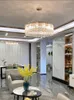 Lampes suspendues Lustre en cristal de luxe Ambiance européenne Restaurant Lumière dans la chambre Post-moderne Minimaliste Salon LampesPendentif