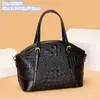 Оптовые женские кожаные сумки большой емкости из трех частей с тиснением модная сумка элегантная сумка из ракушки с крокодиловым узором простые сумки с лентой Joker 5205 #
