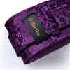 Cravatte Dibangu per uomo Cravatta Paisley floreale viola Business Formal 100 Cravatta di seta Fazzoletto da taschino Set Cravatta per festa di nozze