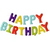 16 polegadas 40cm Feliz aniversário Balão Balão Filme de alumínio colorido Balões de papel alumínio