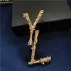 Highly Quality Designer Women Pins Brooches Golden Brand Letters Brooch Pin Design For Suit Dress Pins Fashion Jewerly D22051101CY