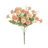 Ghirlande di fiori decorativi Simulazione di rose artificiali Bouquet da sposa Fiori di seta floreali finti Bouquet legato a mano Decorazione della tavola di casaDec