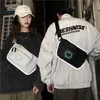 Cosmetic Bags & Cases Trendy Cool Work Clothes Small Satchel For Men And Women Versatile Street Hip Hop Reflective Strip Personalized Single