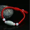 Urok bransoletki ręcznie robione czerwoną linę bransoletki dla mężczyzn kobiety prezent na Lucky Banles String z jadeitowym hurtowcem lars22