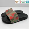 con caja Diseñador Diapositivas Hombres Mujeres Zapatillas Moda Clásicos Sandalias Zapatos Flip Flop Sandalia de verano Tobogán de playa Zapatillas de deporte de calidad superior para hombre Bronce