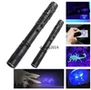 Mini Pocket Lamp LED 365/395 UV Zaklamp Torch Ultra Violet Pen Shape Light Torch Aa Batterij voor Marker Checker Detection