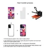 TPU PC Blank 2D Sublimation Cases DIY Heat Transfer Hard Plastic Phone Cases iPhone 14 13 12 11 Pro x xr xs max 7 8 Plus avec inserts en aluminium