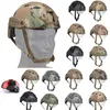 Açık Mekan Ekipman Airsoft Paintabll Atış Camo Kask Kafa Koruma Gear Abs Pj Gözlük ile hızlı taktik kask No01-004