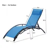 US Stock 2pcs Set Chaise Lounges Outdoor Lounge Chair Lounger Recliner stoel voor Patio Lawn Beach zwembad Zonding Sunbathing W41928444