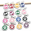 Collier de chien en forme de patte en acier inoxydable, étiquette de chat, accessoires pour animaux de compagnie, étiquette d'identification, nom de téléphone personnalisé, vente en gros, 100 pièces, LJ201112