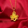 Kolye Kolyeleri Tavuskuşu Şeklinde Kadın Kızlar Zincir Moda 18K Sarı Altın Dolu Klasik Mücevher Hediye Heyecan verici Hediye