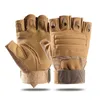 Sports de plein air en gros gants tactiques sans doigts gants Airsoft militaires pour la pêche tir cyclisme caoutchouc Knuckle écran tactile