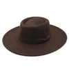 Boinas Capítulo Sombreros para hombres Fedoras fieltro de la primavera Autumn Bowler Moda Fashion Brim Headgear Capilla Beach Boda Imagen Black Wend