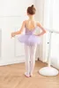 Abbigliamento da danza classica per bambini, colorato, con scollatura a V profonda, body con bretelle in cotone, canotta