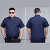 Été grande taille 12XL 10XL 14XL 160kg hommes chemise à manches courtes violet noir bleu marine affaires formelle bureau robe de mariée chemise 220521