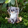 1pc Garden Yard Decoration Simulation Koala Panda تمثال الحيوانات النحت راتنجات الحرف اليدوية الزخرفة T200331