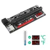 Kable komputerowe Złącza 2 w 1 Riser z wyświetlaczem temperatury Lampa działająca PCI-E 16x dla karty graficznej Mining PCIE 015 Comput