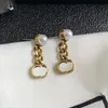 Retro Golden Earring For Women Designer Jewelry Womens Pearl Earrings Classic Letter G Earrings Designers Luxury Ear Stud Wedding 2204143WU