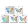 Adesivo da parete a forma di farfalla vuota a colori tridimensionali Parete per la casa Festa di nozze Sfondo Decor Farfalla di carta vuota Compleanno 12 pezzi / borsa