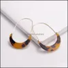 Dangle Chandelier Earrings Jewelry Fashion Leopard Brand Design Acrylic Acetate Tortoise Shell Crescent Big Hook Resin Drop Earring For Wo