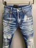 2022 DS мужские джинсы весна лето длинные узкие брюки модные шорты высокого качества мотоциклетные рваные джинсы f39240f