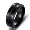 Band Rings Jewelry 2021 Fashion Men Stainless Steel Tungsten Ring Mens Black Trendy Party Metal Drop Delivery Gb7F4