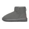 men women Boots Smooth Winter Ankle Half Black Grey Plate-forme mens fashion platform boot shoes