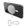 Şeffaf şeffaf akrilik manyetik darbeye dayanıklı telefon kılıfları iphone 13 12 mini 11 pro max xr xs x 8 7 artı uyumlu magsafe şarj cihazı