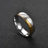 Bröllopsringar Enkel casual rostfritt stål Par diamantpar ring mode smycken för kvinnor rita22