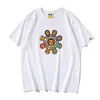 Fashion Summer Brand Ten Color Little Monkey Print Men's and Women's Couple's Large Short Sleeve T-shirt