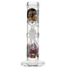 9.2-Inch Straight Tube Glass Bong: Thick Glass with Diffused Downstem, 14mm Female Joint