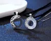 2 pcs Heaven Officials Blessing Couple Necklaces Moonlight Pendant Necklace For Lovers Friendship Jewelry Valentine's Day Gift Collier