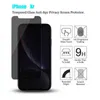 Pour iPhone 13 12 pro max XR xs 11 7 8 plus Anti-Spy Privacy Screen Protector Temper Glass avec emballage