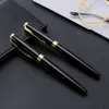 Golden Fountain Pen Text Anpassad Graverad Kontorskola Minnsgåva Full Metal Pen Student Skriva Stationery